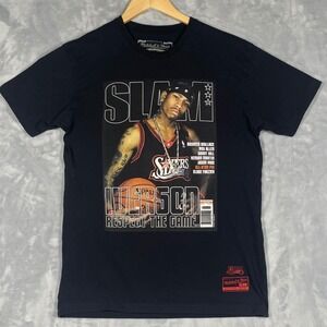 Mitchell Ness Allen Iverson SLAM Magazine Graphic T Shirt Black M